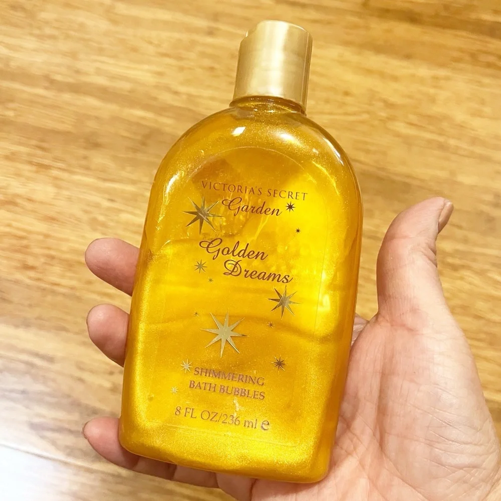 Vtg RARE Victoria's Secret Golden Dreams Shimmering Bath Bubbles- Discontinued